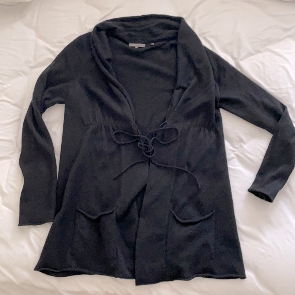 Black VINCE cashmere duster sz M